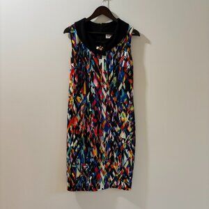 Joseph Ribkoff Multicolour Geometric Shift Dress • Size 12